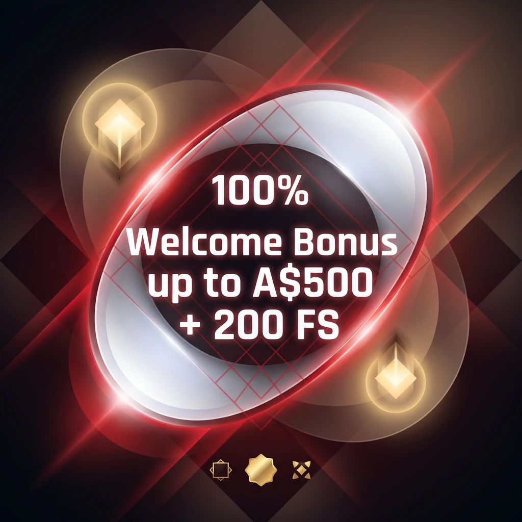 100% Welcome Bonus up to A$500 + 200 FS